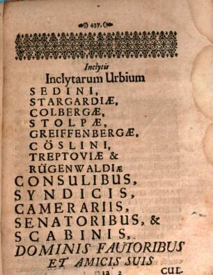 Baldassaris Timaei von Guldenklee ... Epistolae Et Consilia Accessit Hortolini Timaeani Topographia metrica, & Inscriptiones