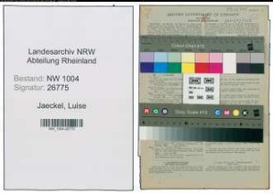 Entnazifizierung Luise Jaeckel , geb. 02.01.1901 (Putzfrau)