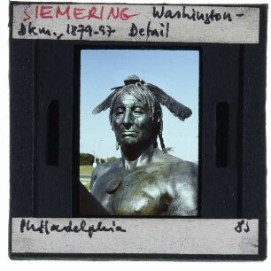 Philadelphia, Eakins Oval, Siemering, George-Washington-Denkmal : Detail Indianer