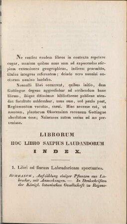 Librorum Hoc Libro Saepius Laudanorum Index