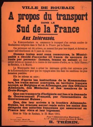 "A propos du transport dans le Sud de la France"
