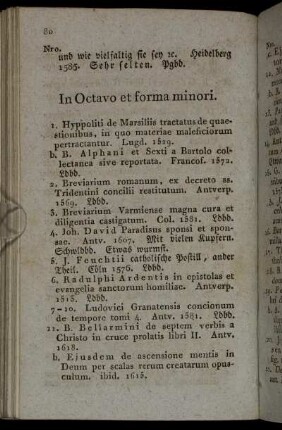 In Octavo et forma minori
