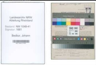 Entnazifizierung Johann Bedbur , geb. 04.12.1921 (Schreiner)
