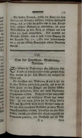 Von der Heerschau, Musterung, Revision.