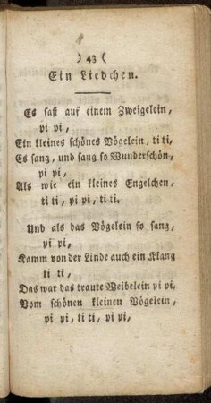 Ein Liedchen. - Räthsel.