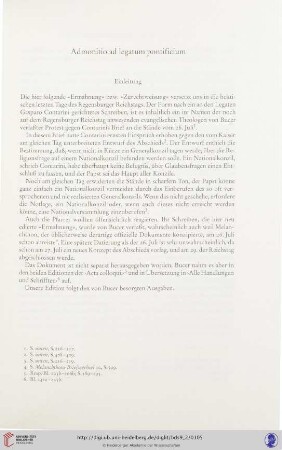 5. Admonitio ad legatum pontificium, Juli 1541
