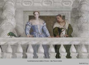 Villa Barbaro; Stanza dell'Olimpo : Porträt der Frau Barbaro, ihre Söhne und die Amme