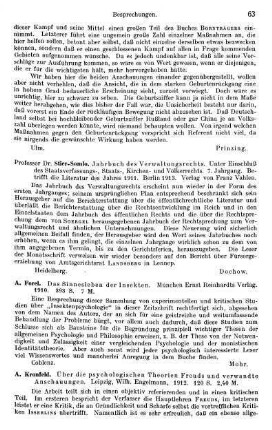 63-64, A. Kronfeld. Über die psychologischen Theorien Freuds und verwandte Anschauungen. 1912