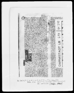 Biblia sacra mit einem altlateinischen Judith-Text — Initiale L(iber generationis), Folio 290recto