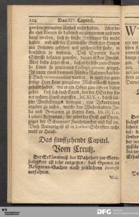 Das funffzehende Capitel. Vom Creutz.