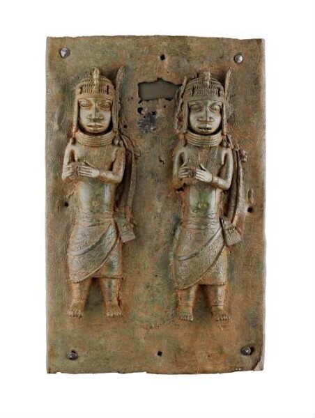 Bronze relief plate