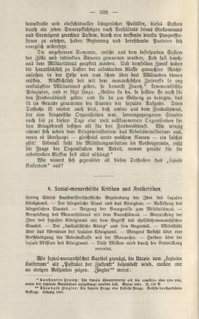 4. Sozial-monarchische Kritiken und Antikritiken.