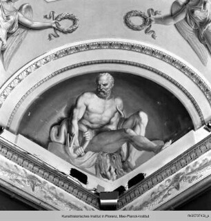 Decken- und Wandmalerei : Mythologische Figuren und Tugenden : Herkules