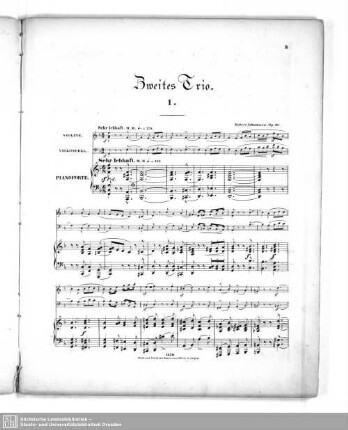Pianoforte. Violine. Violoncell.
