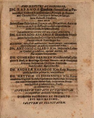 De legationibus, sive legatorum auctoritate, privilegiis, dissertatio iuridica