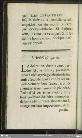 L' Amitié est discrete