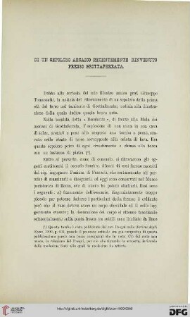 28: Di un sepolcro arcaico recentemente rinvenuto presso Grottaferrata