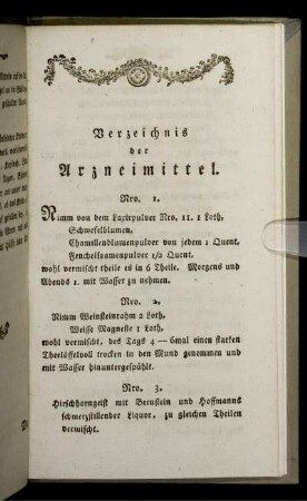 Verzeichnis der Arzneimittel