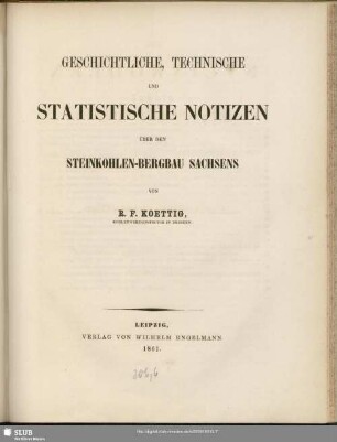 4: Geschichtliche, technische und statistische Notizen über den Steinkohlenbergbau Sachsens