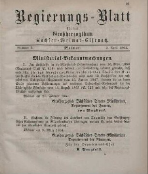 Nr. 5 : 2. April 1864