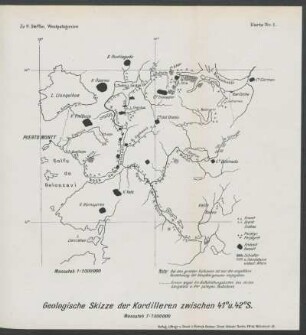 Geologische Skizze der Kordilleren zwischen 41° u. 42° S.