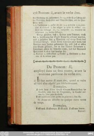 Du Pronom: Il, employé dans un fens neutre, avant la troisiéme personne du verbe être.