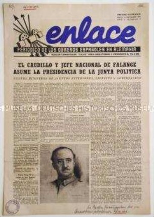 Wochenzeitung für spanische Fremdarbeiter in Deutschland "enlace"