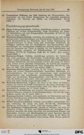 Einrichtungsgegenstände (Nr. 342-429)