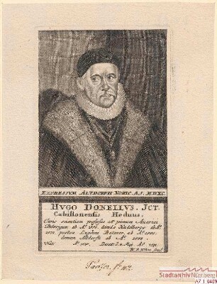 Hugo Donellus; geb. 1527; gest. 4. Mai 1591