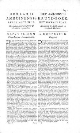 Caput Primum = I. Hoofdstuk - [Caput Decimum = X. Hoofdstuk]