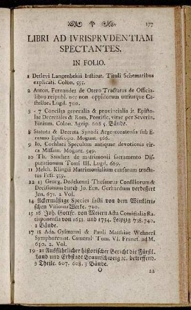 Libri ad iurisprudentiam spectantes.
