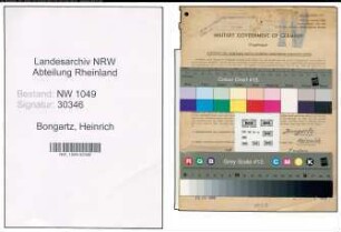 Entnazifizierung Heinrich Bongartz , geb. 18.06.1902 (Bahnsekretaer)