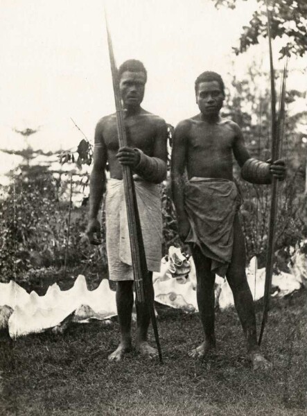 "Two natives. Solomon Island."