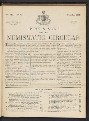 N° 85. December 1899