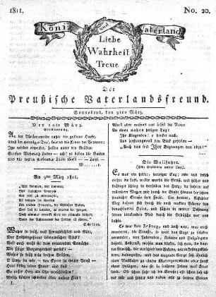 No. 20., vom 9ten März