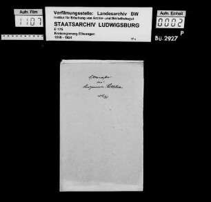 Schuldenwesen der Realgemeinden Röhlingen und Rötlen, Gesamtgemeinde Röhlingen