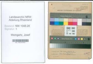 Entnazifizierung Josef Weingartz , geb. 19.11.1897 (Werkmeister)