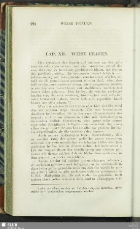 Cap. XII. Weise Frauen
