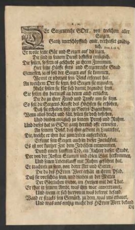 Der Seegenreiche Gott, von welchem aller Seegen, ...