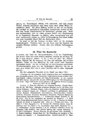 Über Dr. Barnardo : [Mitteilungen]