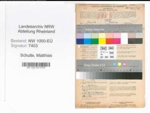 Entnazifizierung Matthias Schulte, geb. 30.05.1897 (Grubensteiger)