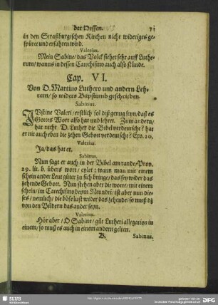 Cap. [XI.] Von D. Martino Luthero und andern Lehrern, so widers Bapstumb geschrieben