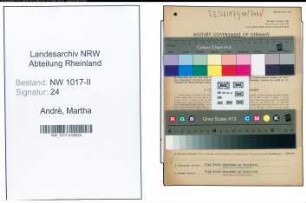 Entnazifizierung Martha André , geb. 03.01.1901 (Gewerbeoberlehrerin)