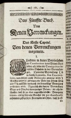 Das Fünffte Buch. Von Denen Verrenckungen.