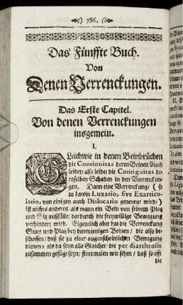 Das Fünffte Buch. Von Denen Verrenckungen.