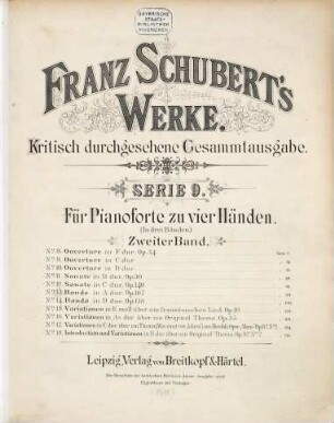 Franz Schuberts Werke. 9,2. Bd. 2. - 1888. - 229 S.