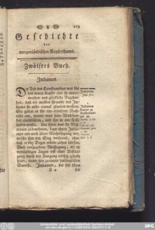 Zwölftes Buch. Julianus.