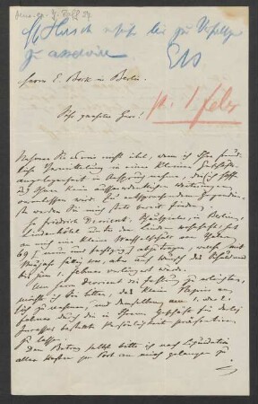 Brief an Musikverlag Ed. Bote und G. Bock  : 03.01.1866