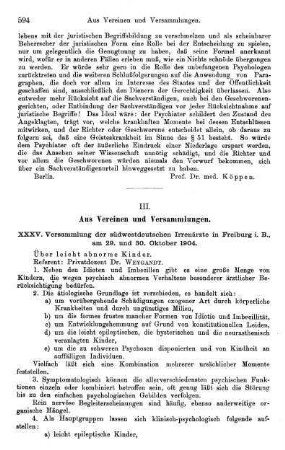 594-596, Aus Vereinen und Versammlungen