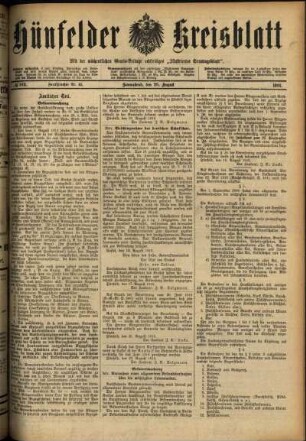 Ausgabe vom Samstag, den 26. August 1916.
